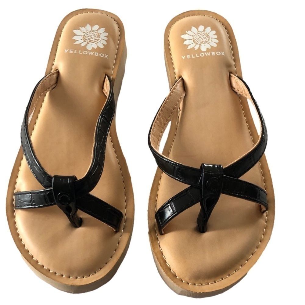 Yellow Box Women's Thong Sandals / Flip Flops. Size 6.5. Like New Condition!